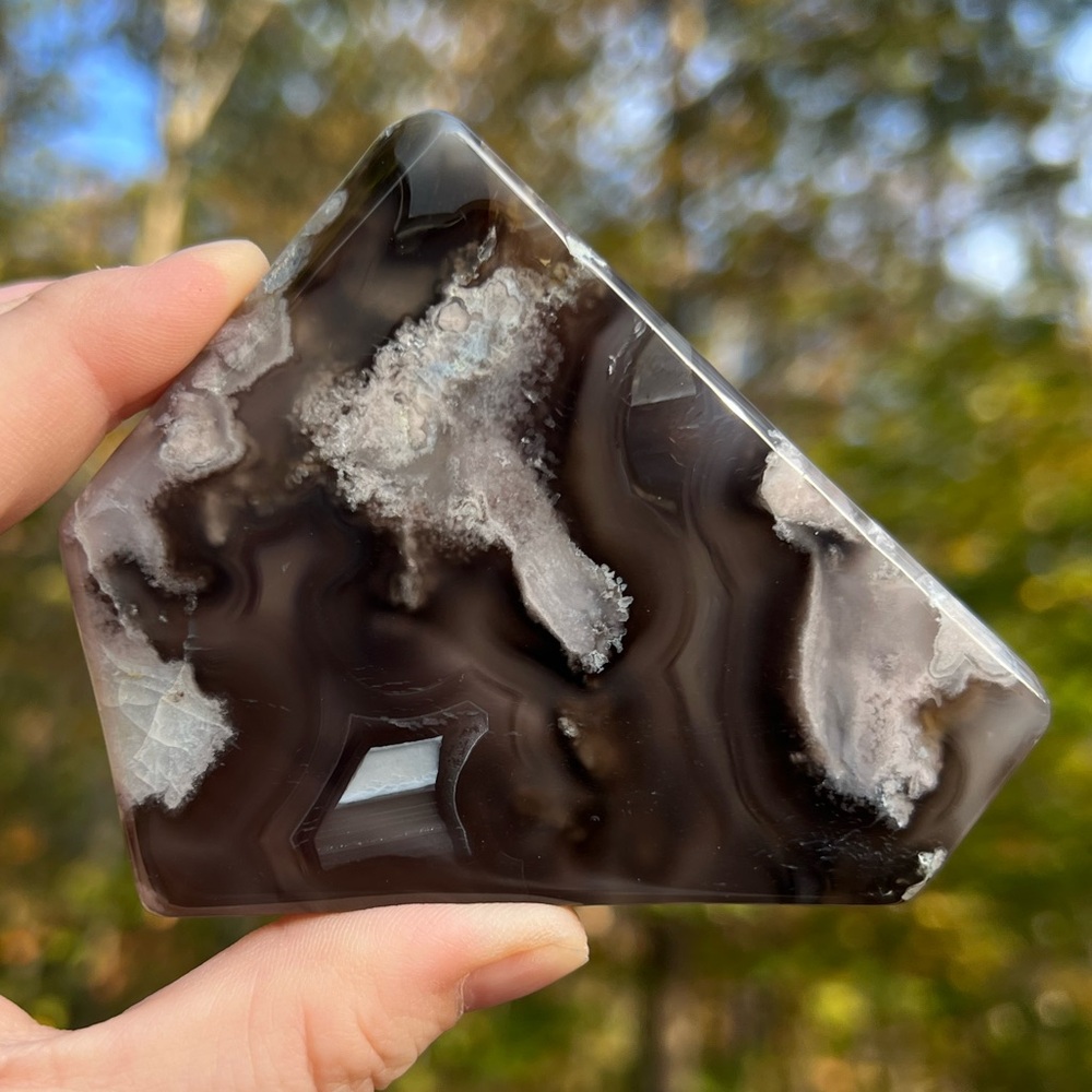 SOLD! 2/$40 Flower Agate Crystal Slice